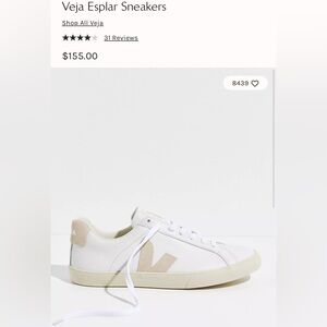 Veja Women's White and Cream Sneakers